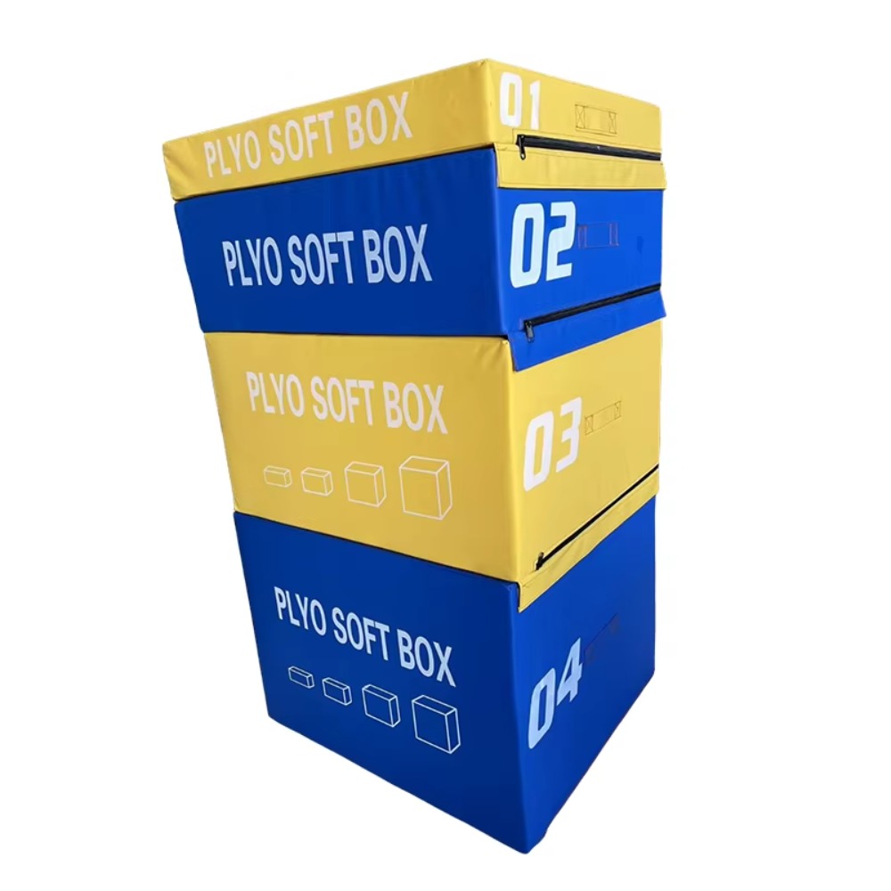 Plyo Jump Box - 筋力トレーニングフィットネス機器フィットネスカスタマイズプライオソフトロゴフィットネスジャンプトレーニングボックススポーツスタッカブルセットジャンプボックス