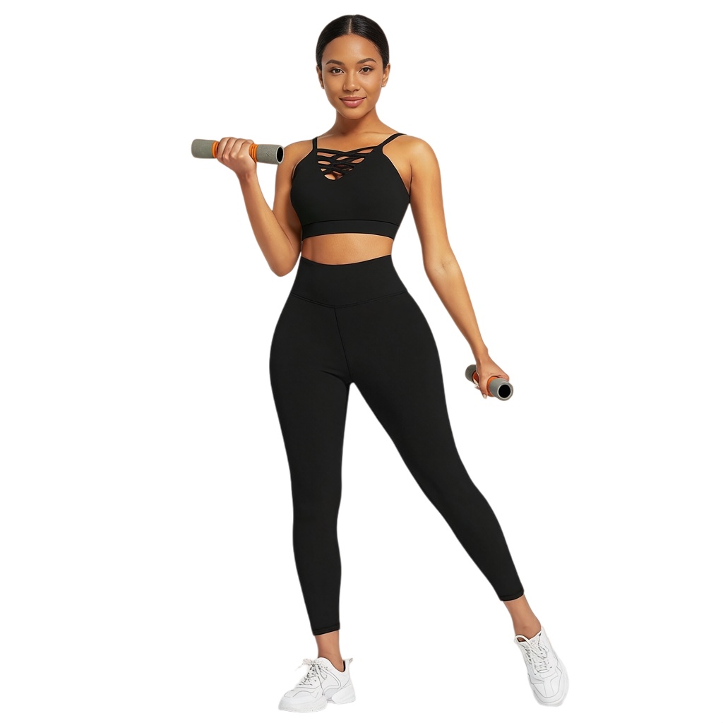 Yoga Fitness Workout - 3ピース レディース ヨガ フィットネスセット - ジム