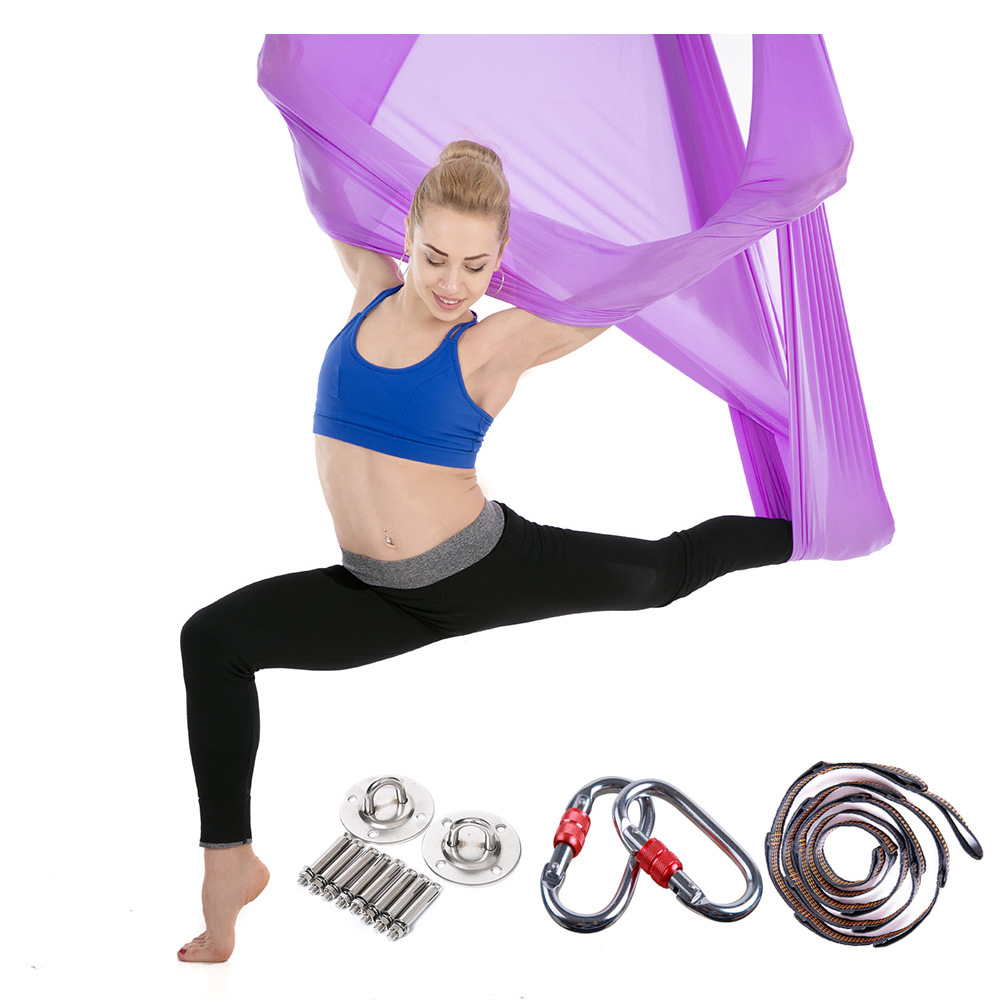 Stretch Strap Yoga - 5x2.8m フルセット ヨガスタジオ エアリアルヨガハンモック ハンドスタンド Гамак