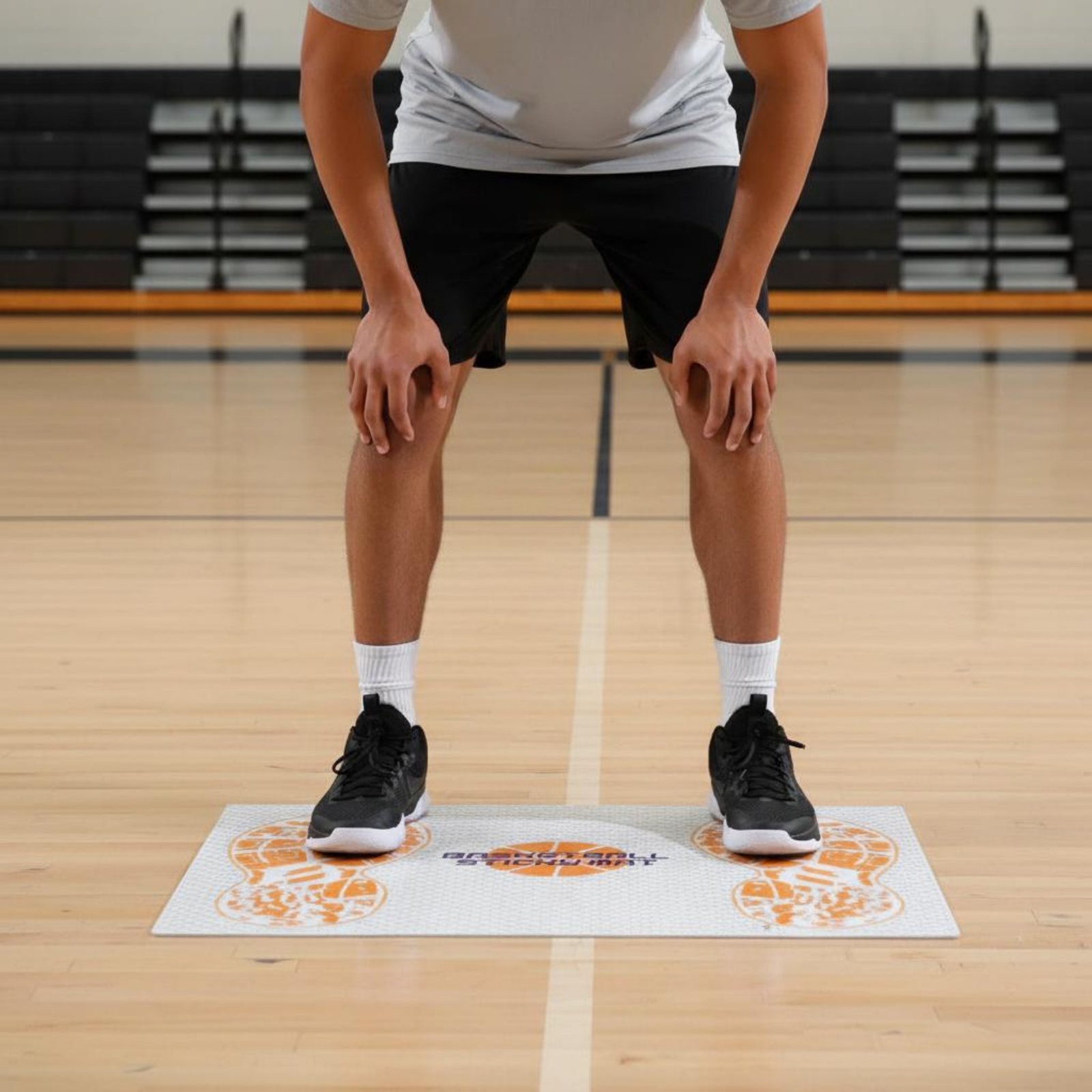 Gym Floor Mats - バスケットボール用粘着マット PVC素材 バスケットボールシューズクリーニングマット 簡単清掃 長持ち ジムの床に最適