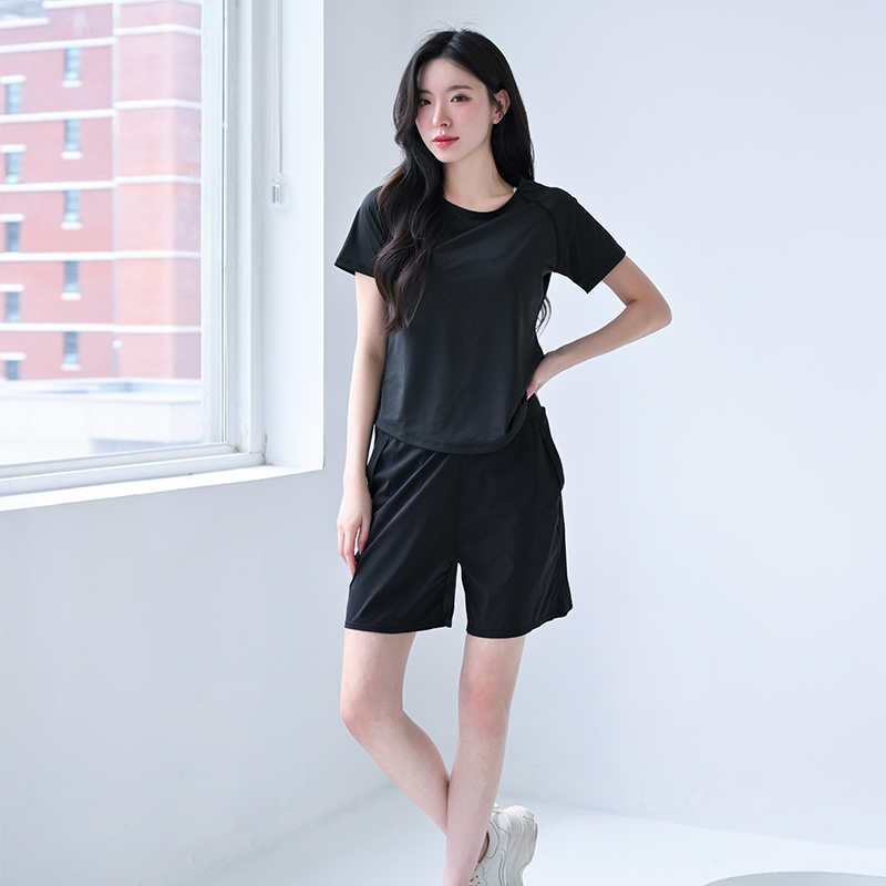 Yoga Fitness Outfit - 2026年夏新作 レディース ヨガ フィットネスセット スリムフィット スポーツトップ
