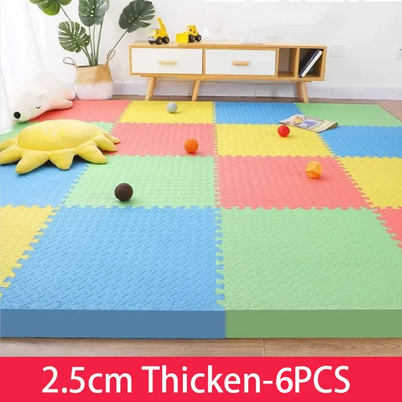 Gym Floor Mats - 赤ちゃん用プレイマット,アクティビティマット,プレイルーム,フロアノイズ,パズルマット,6個