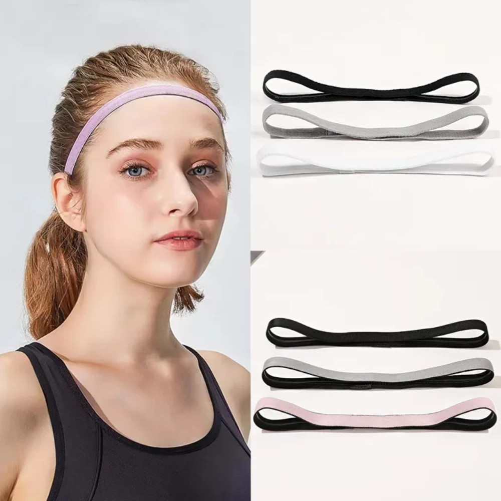Stretch Strap Yoga - 3/6 個スポーツヨガヘッドバンド吸汗性ヘアフープ高弾性スリムワークアウトノンスリップヘアバンド