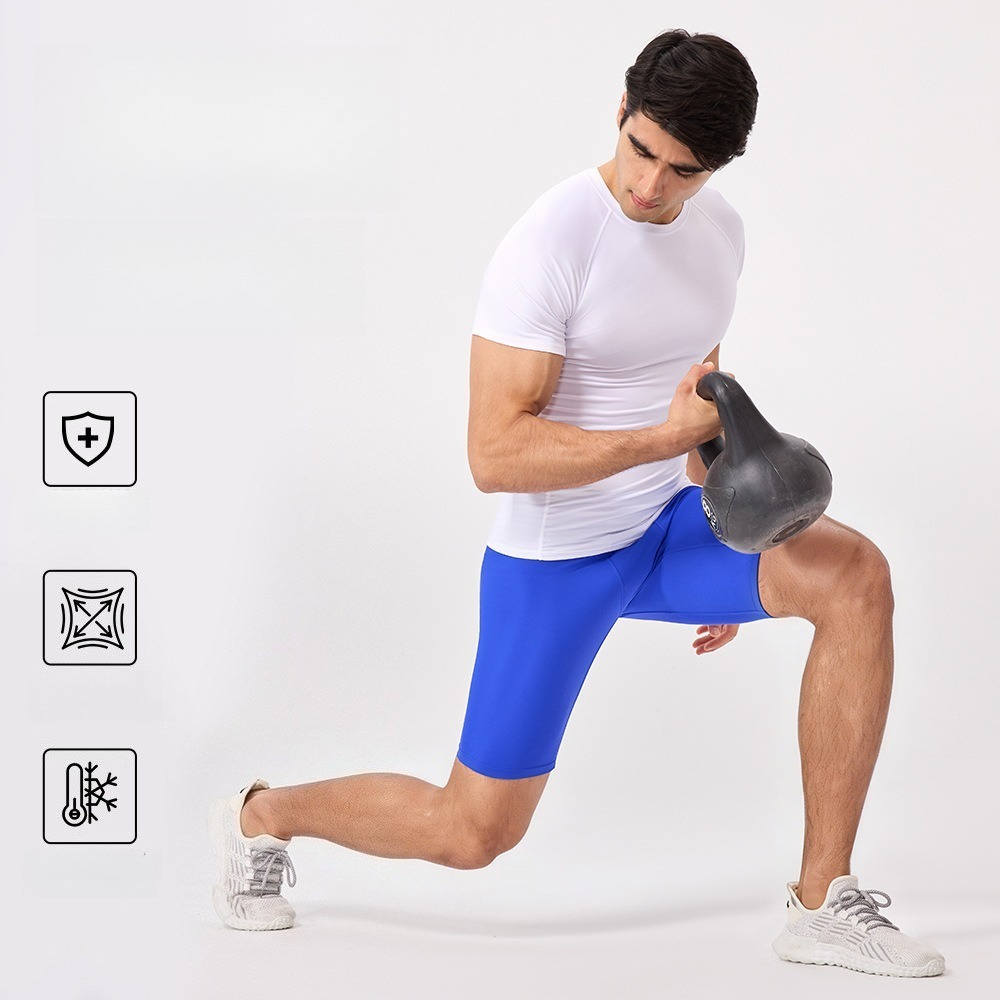 男性用 5 インチ コンプレッション ヨガ ショーツ 通気性 - Yoga Fitness Stretching のレビューと価格