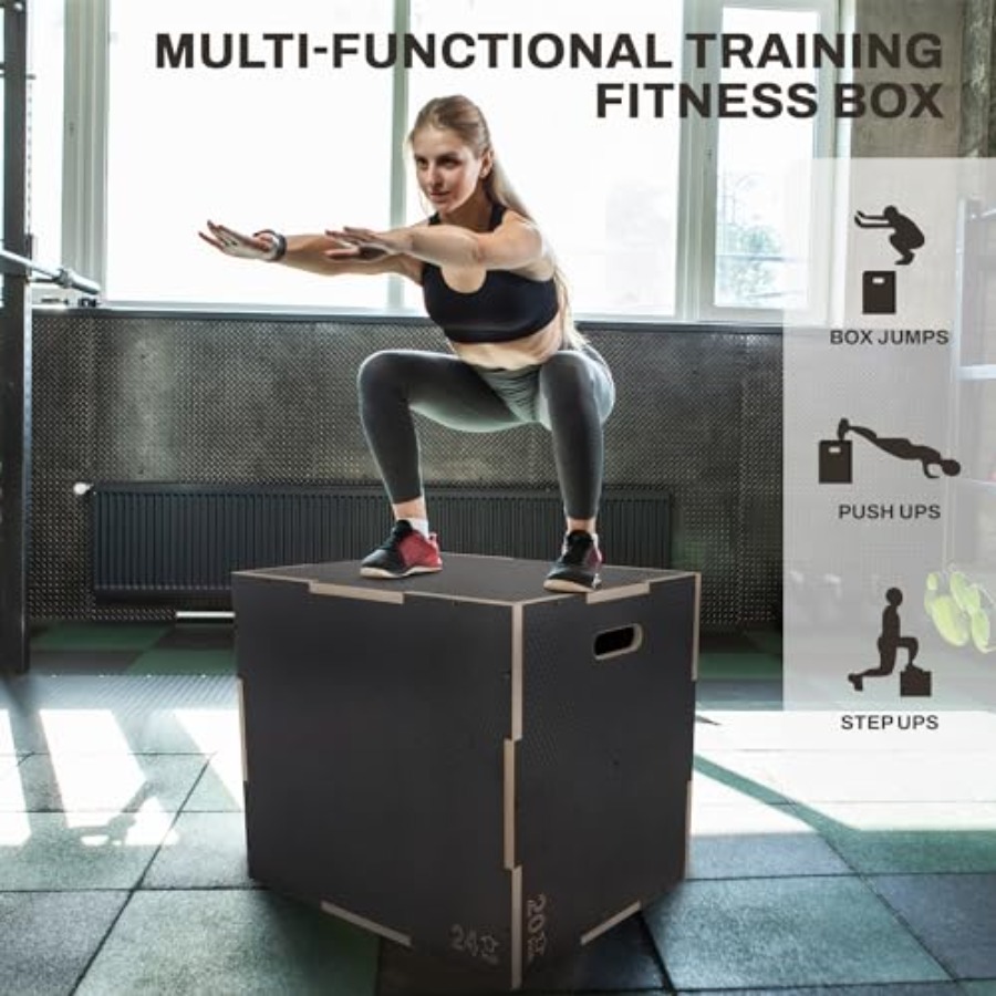ホームジムプライオメトリックワークアウトプラットフォーム：1 - Plyo Jump Box のレビューと価格