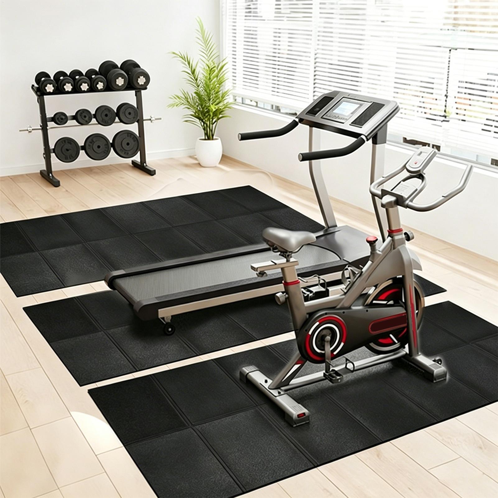 トレッドミルマット振動吸収ヘビーデューティトレッドミルフロア - Gym Floor Mats のレビューと価格