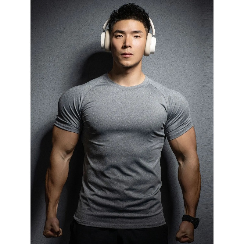 フィットネスヨガ速乾性服男性アウトドアスポーツ速乾性半袖 T - Yoga Fitness Stretching のレビューと価格