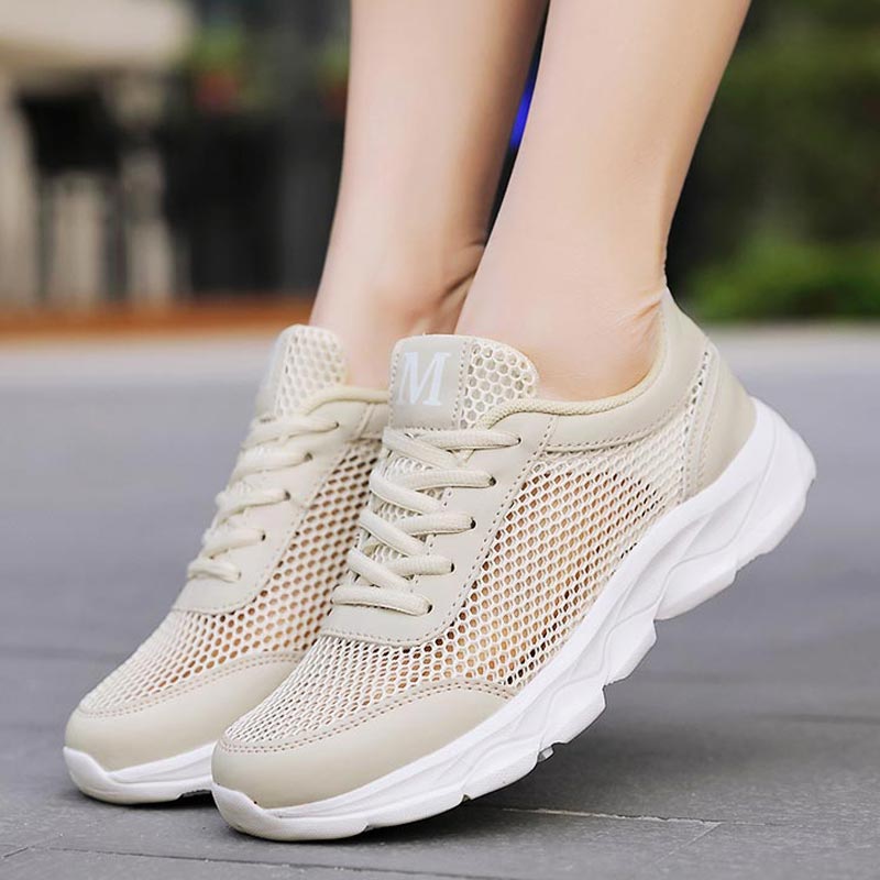 女性用通気性メッシュスニーカー,軽量ランニングシューズ,ベー - Yoga Fitness Name Ideas のレビューと価格