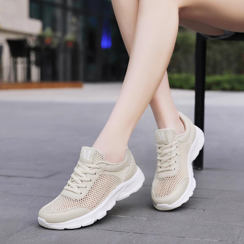 女性用通気性メッシュスニーカー,軽量ランニングシューズ,ベー - Yoga Fitness Name Ideas のレビューと価格