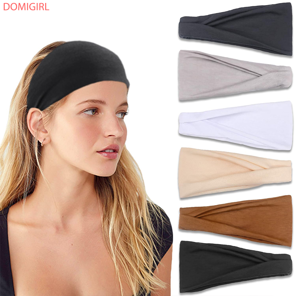 新しいソリッドカラーの弾性ヘアバンドヨガエクササイズ吸汗ヘッ - Stretch Strap Yoga のレビューと価格