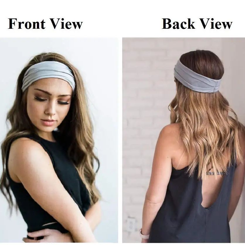 新しいソリッドカラーの弾性ヘアバンドヨガエクササイズ吸汗ヘッ - Stretch Strap Yoga のレビューと価格
