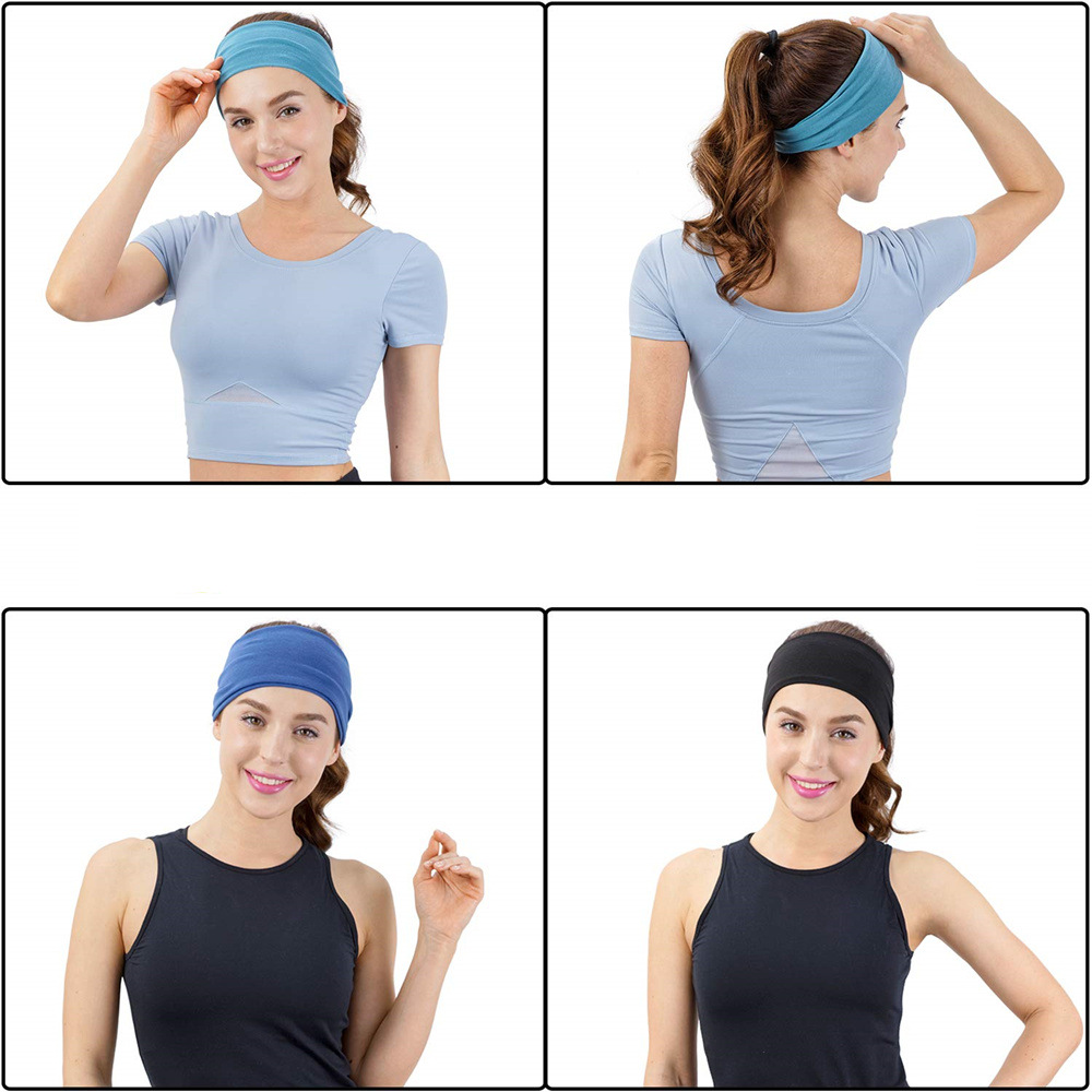 ソリッドカラースポーツヨガヘッドバンド吸汗バンドランニングフ - Stretch Strap Yoga のレビューと価格