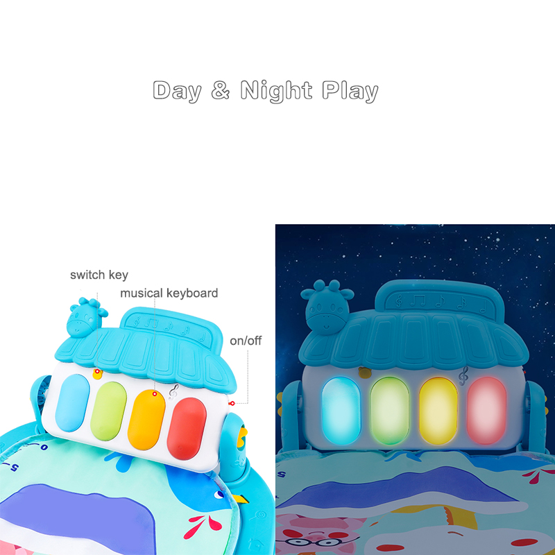 ミュージカルベビーアクティビティジムラックプレイマット子供敷 - Gym Floor Mats のレビューと価格