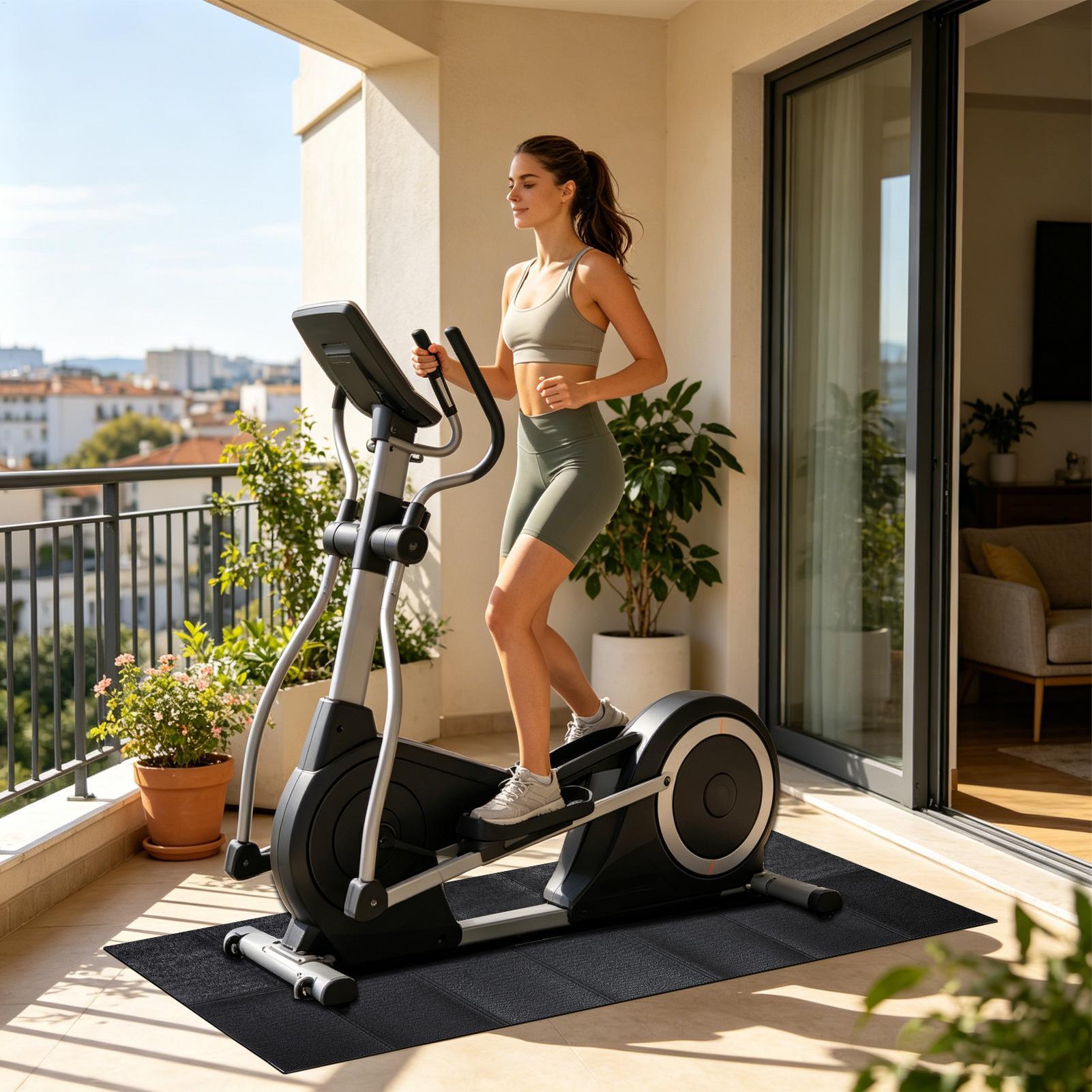 トレッドミルパッド床用ノンスリップ振動吸収防水トレッドミルフ - Gym Floor Mats のレビューと価格