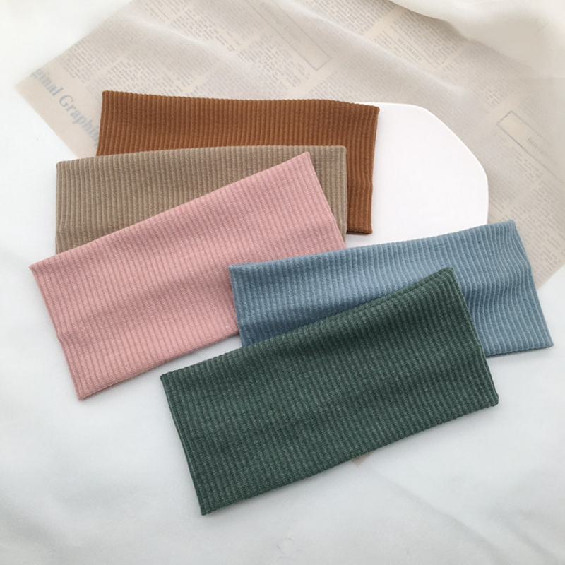 ソリッドカラーのヘッドバンド女性のための新しいヘアバンドニッ - Stretch Strap Yoga のレビューと価格