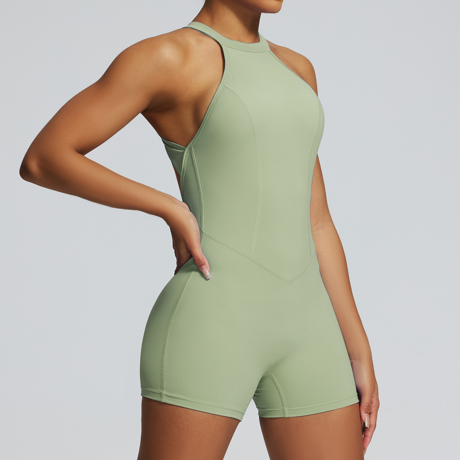 ヨガ レディース シームレス ヨガ ボディスーツ ショーツ  - Yoga Fitness Stretching のレビューと価格