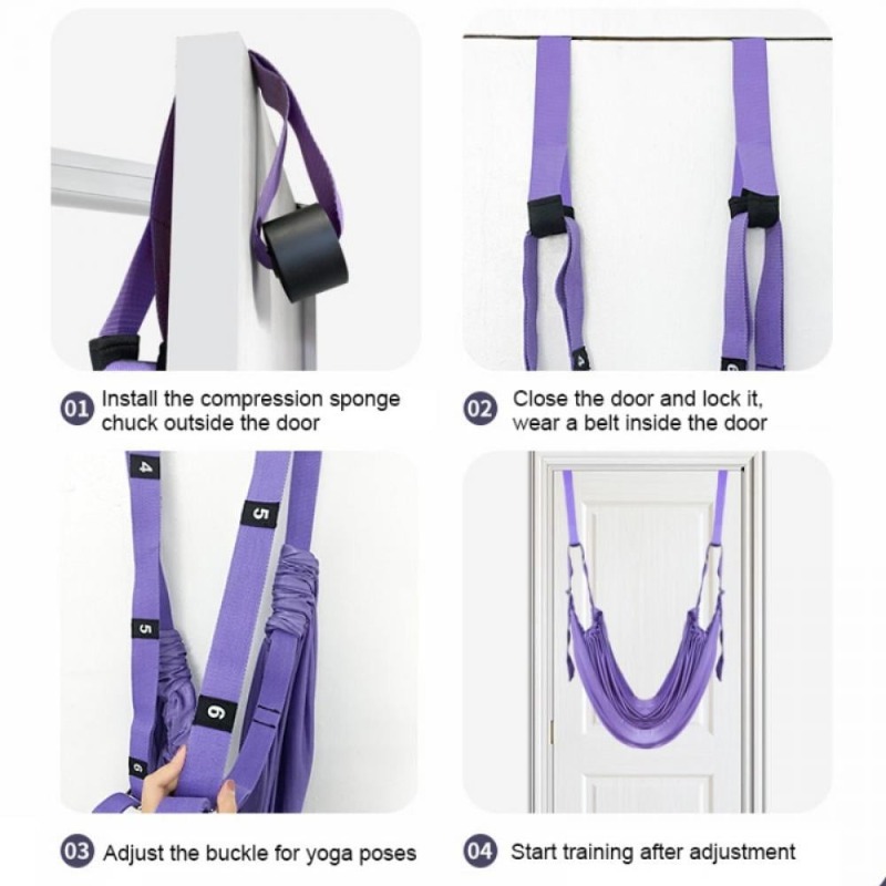 調節可能なエアリアルヨガハンモックセット ピラティス 反重力 - Stretch Strap Yoga のレビューと価格