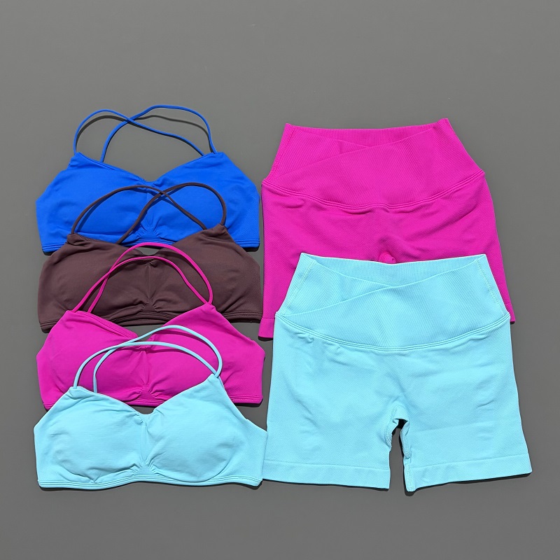2ピース ビジョンジムセット レディース ヨガ クロップトッ - Yoga Fitness Outfit のレビューと価格
