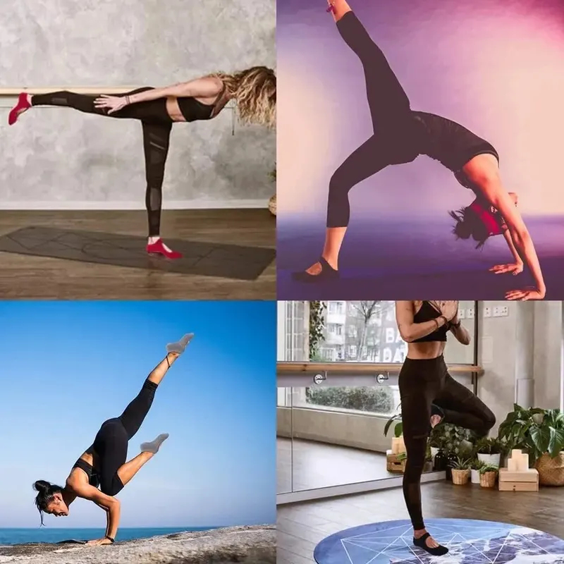 バックレスノンスリップフィットネスヨガソックス綿女性スポーツ - Yoga Fitness Workout のレビューと価格