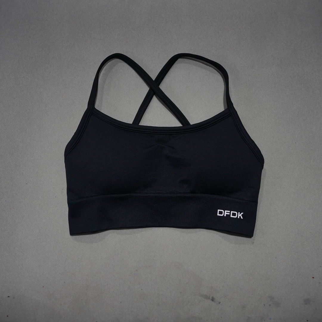 DFDK リブ編みシームレスクロスバックヨガブラ女性用ワイヤ - Yoga Fitness Stretching のレビューと価格