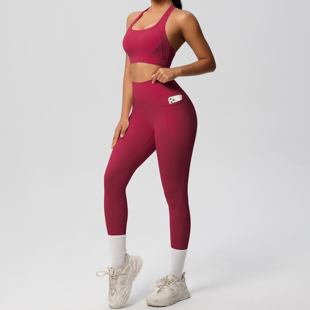 パッド入りクロスショルダーストラップヨガブラランニングスポー - Yoga Fitness Stretching のレビューと価格